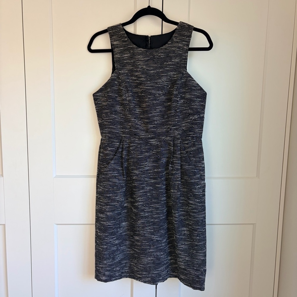 Shoshanna Black/White/Grey Textured Mini Dress | 8